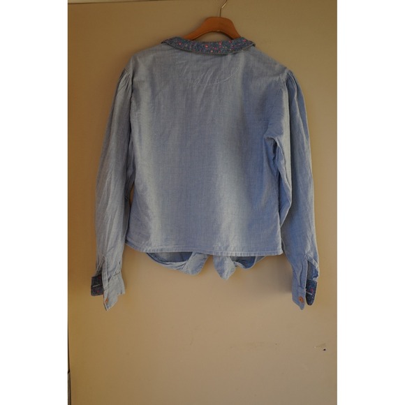 Bill Blass Gingham Button Up Shirt Tea Party Cottagecore Grandma Core size S - Picture 8 of 8